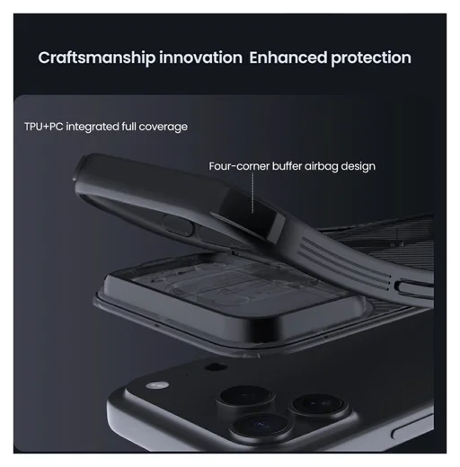 Nillkin CamShield MagSafe iPhone 17 Pro Hoesje Camera Slider Transparant Zwart afbeelding 15