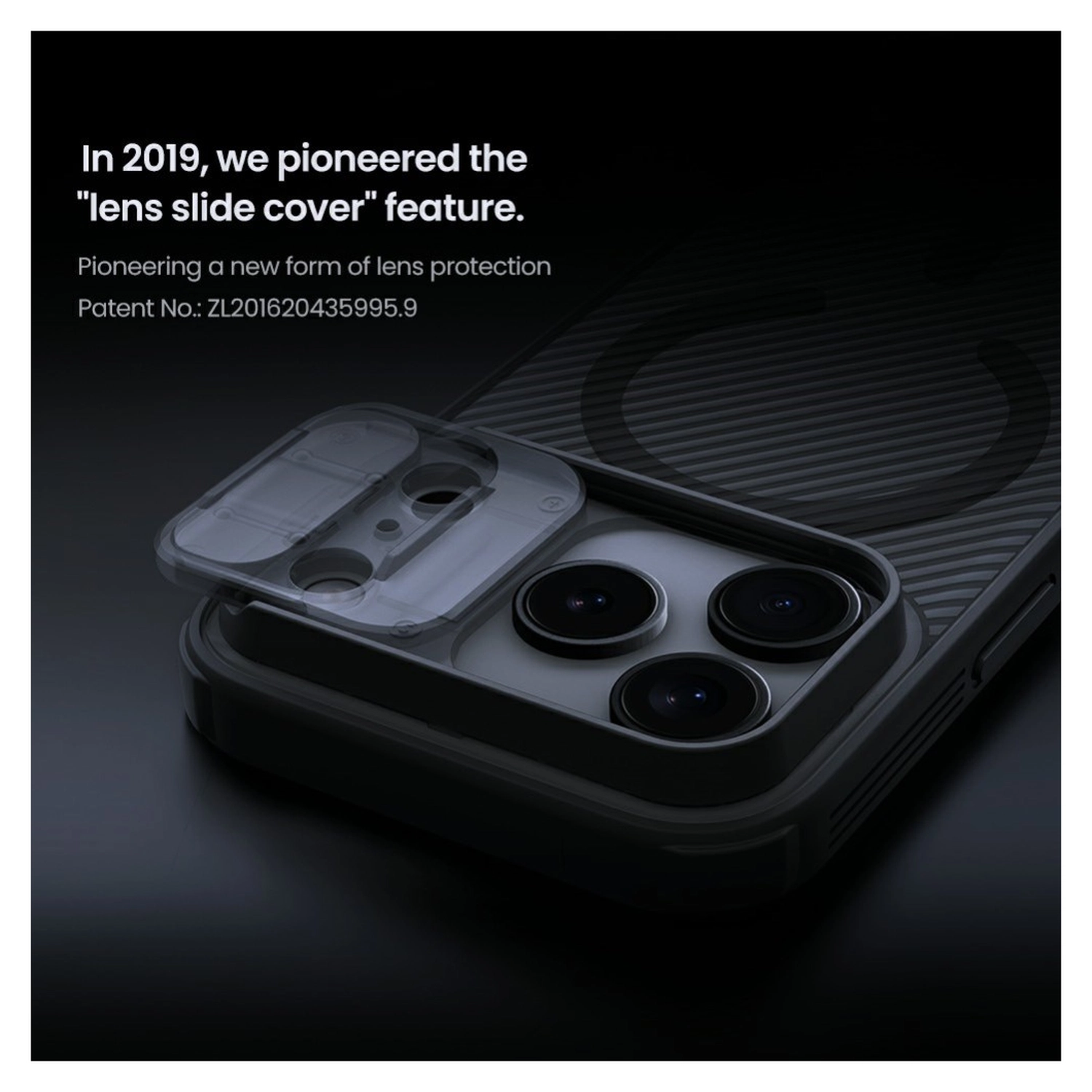 Nillkin CamShield MagSafe iPhone 17 Pro Hoesje Camera Slider Transparant Zwart afbeelding 5