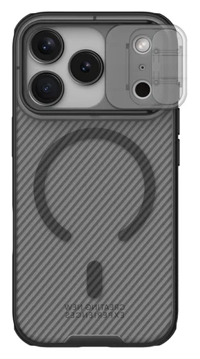 Nillkin CamShield MagSafe iPhone 17 Pro Max Hoesje Camera Slider Clear Zwart afbeelding 1