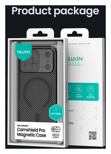 Nillkin CamShield MagSafe iPhone 17 Pro Max Hoesje Camera Slider Clear Zwart afbeelding 19