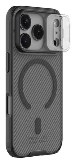 Nillkin CamShield MagSafe iPhone 17 Pro Max Hoesje Camera Slider Clear Zwart afbeelding 2