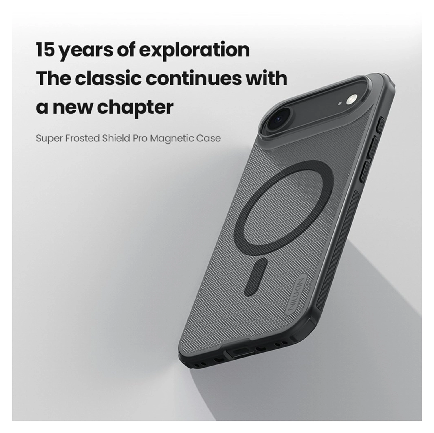 Nillkin Frosted Shield iPhone Air Hoesje MagSafe Back Cover Transparant Zwart afbeelding 6