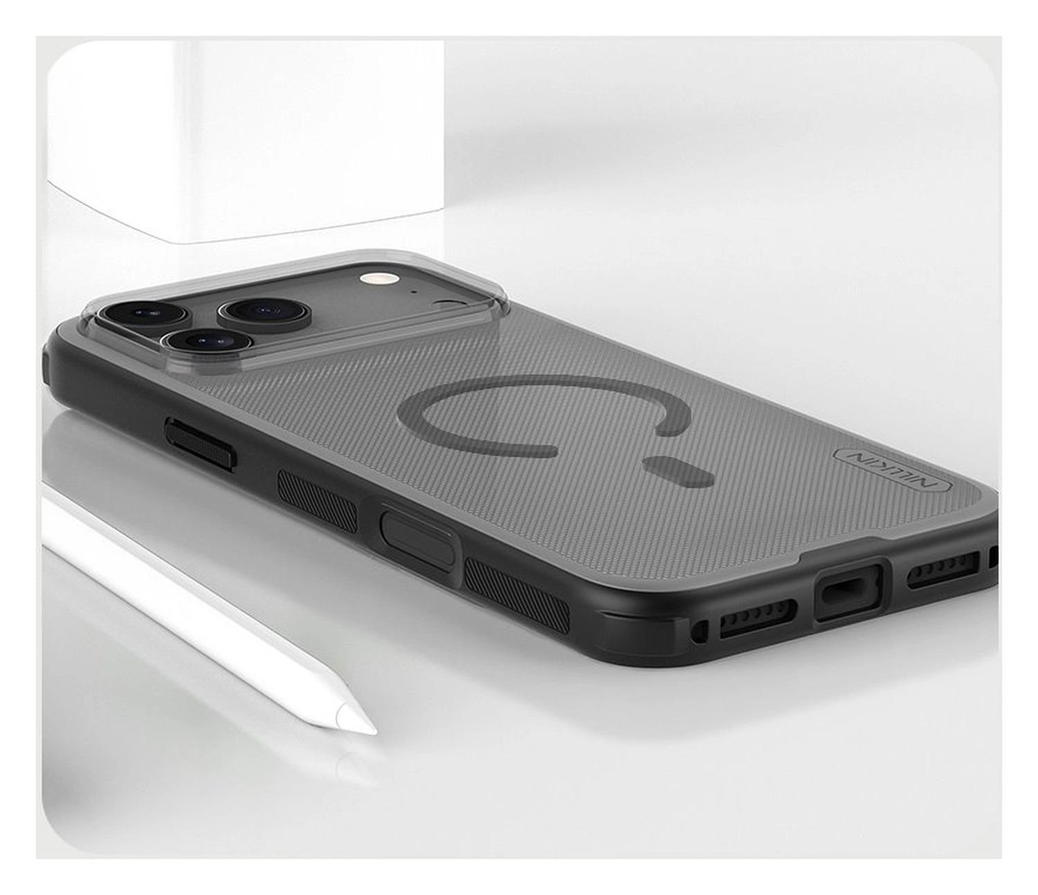 Nillkin Frosted Shield iPhone 17 Pro Max Hoesje MagSafe Transparant Zwart afbeelding 8
