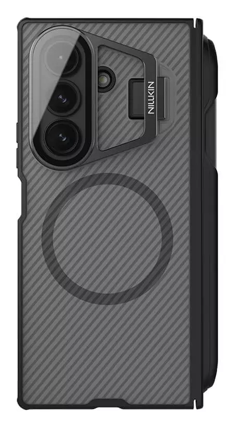 Nillkin CamShield Prop Samsung Z Fold 7 Hoesje MagSafe S-Pen Back Cover Carbon afbeelding 10