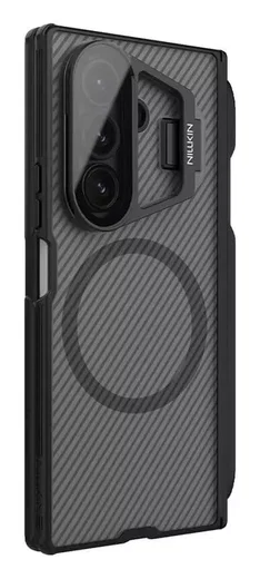 Nillkin CamShield Prop Samsung Z Fold 7 Hoesje MagSafe S-Pen Back Cover Carbon afbeelding 9