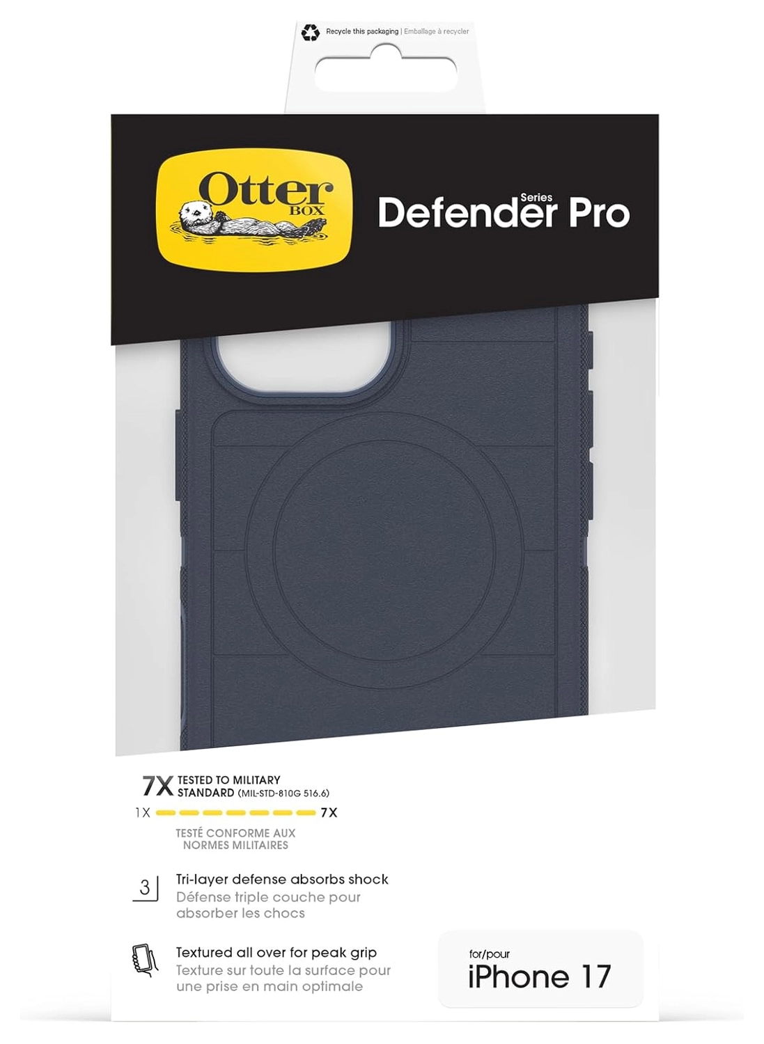OtterBox Defender Pro MagSafe iPhone 17 Hoesje Back Cover Blauw afbeelding 5
