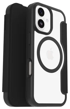 OtterBox React Folio iPhone 17 Hoesje Book Case Transparant Zwart