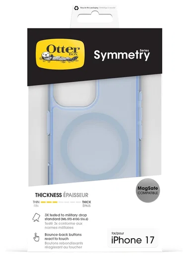OtterBox Symmetry MagSafe iPhone 17 Hoesje Back Cover Blauw afbeelding 5