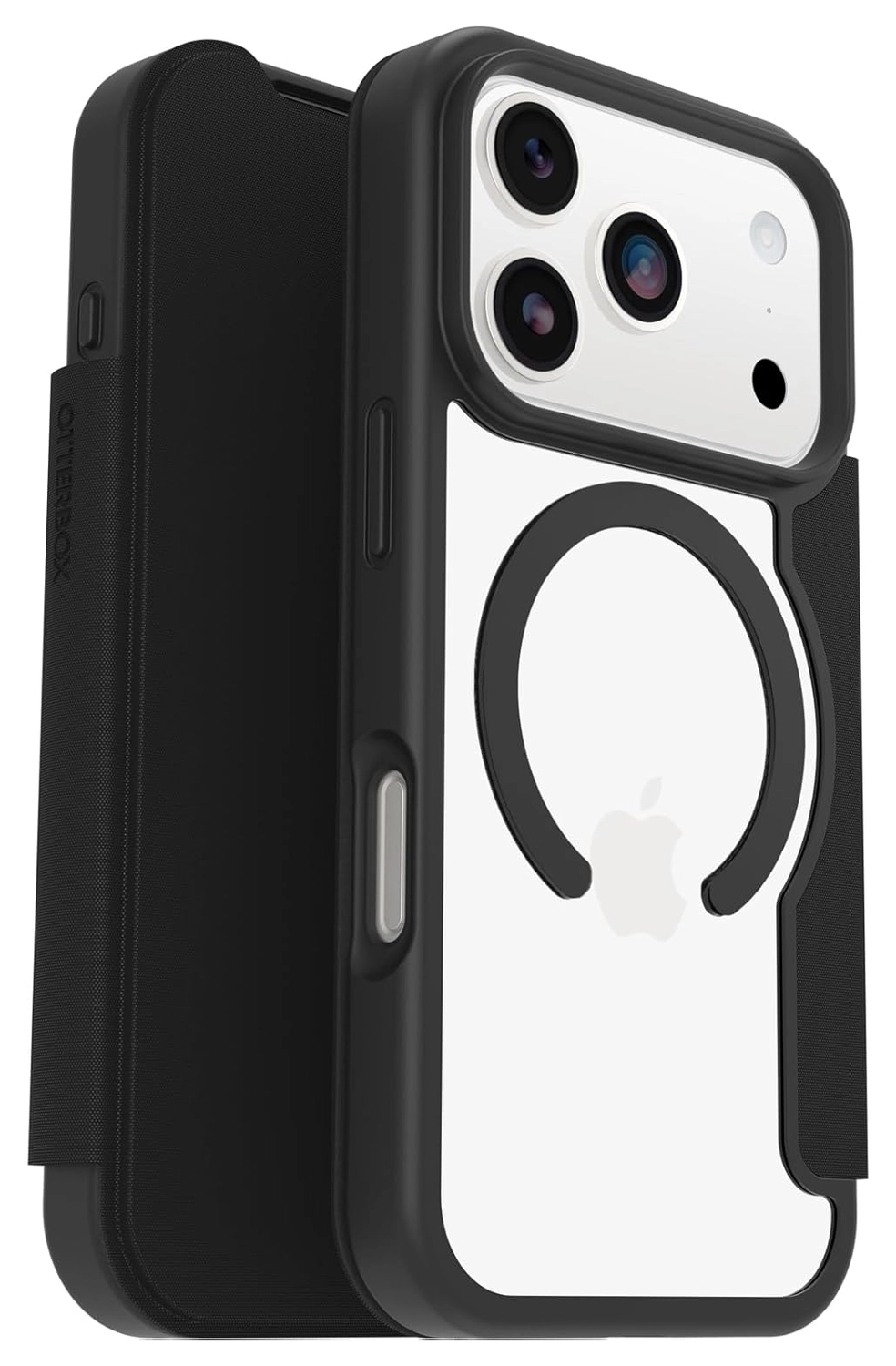 OtterBox React Folio iPhone 17 Pro Hoesje Book Case Transparant Zwart afbeelding 1