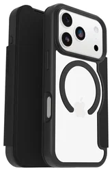 OtterBox React Folio iPhone 17 Pro Hoesje Book Case Transparant Zwart afbeelding