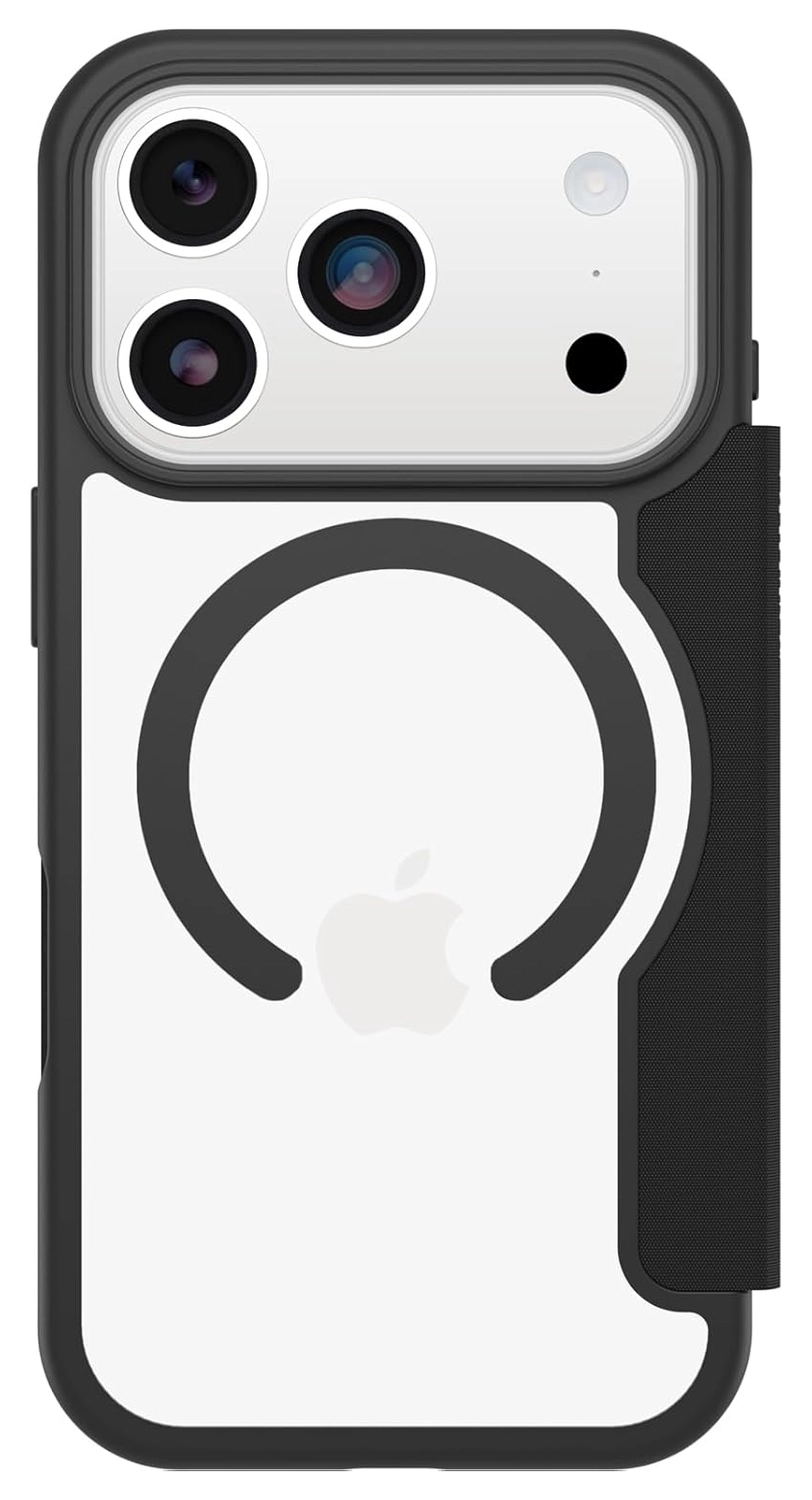 OtterBox React Folio iPhone 17 Pro Hoesje Book Case Transparant Zwart afbeelding 2