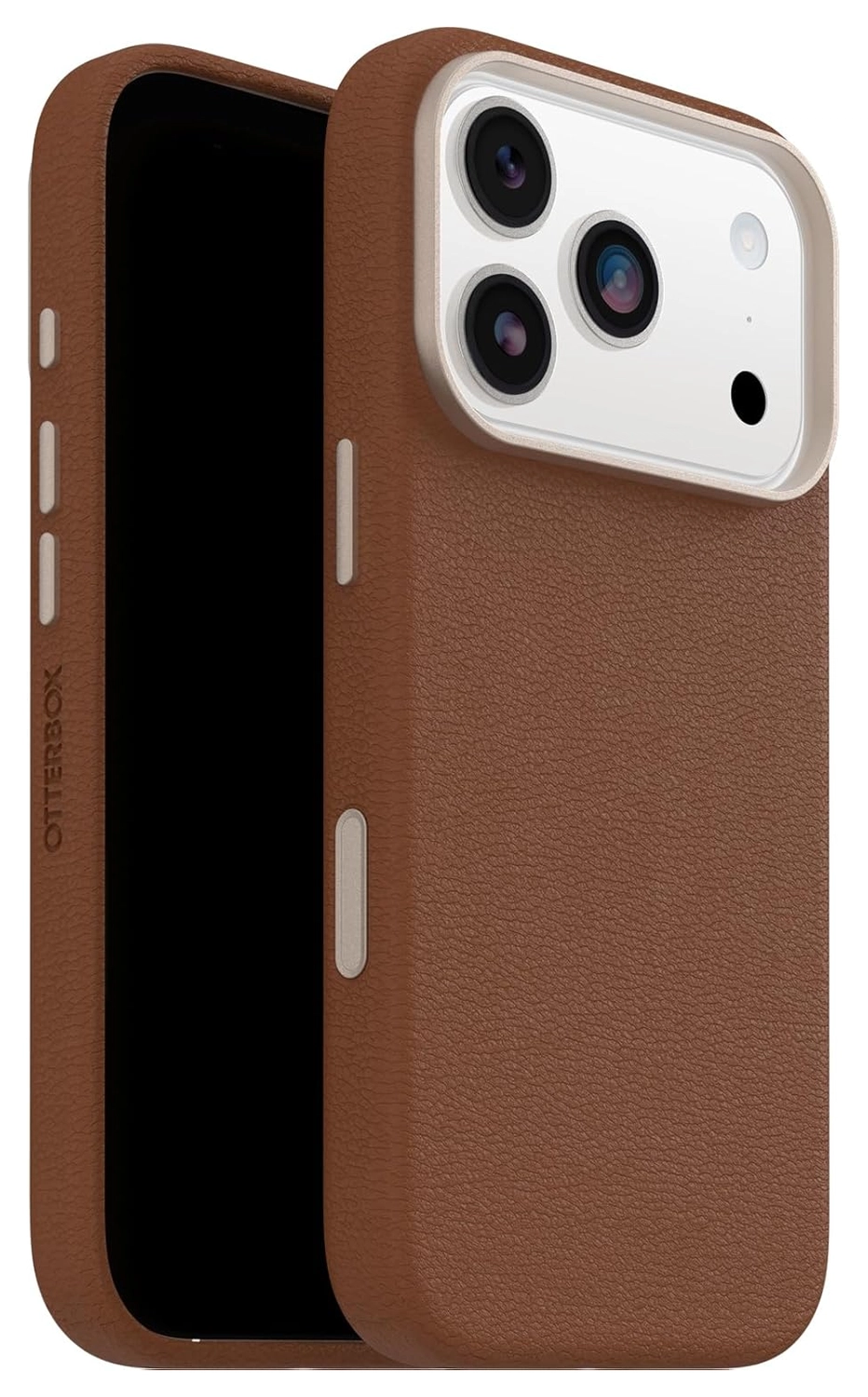 OtterBox Symmetry Cactus Leer MagSafe iPhone 17 Pro Hoesje Bruin afbeelding 1