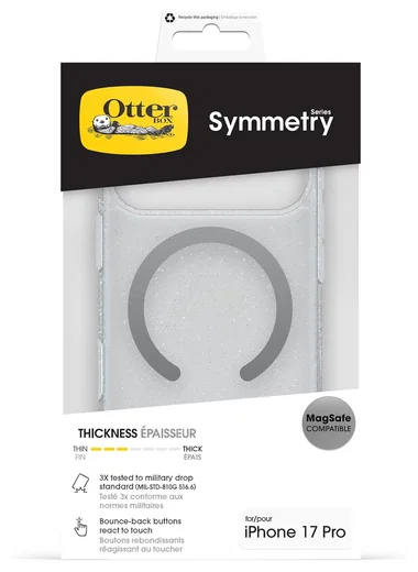 OtterBox Symmetry MagSafe iPhone 17 Pro Hoesje Back Cover Glitter afbeelding 5