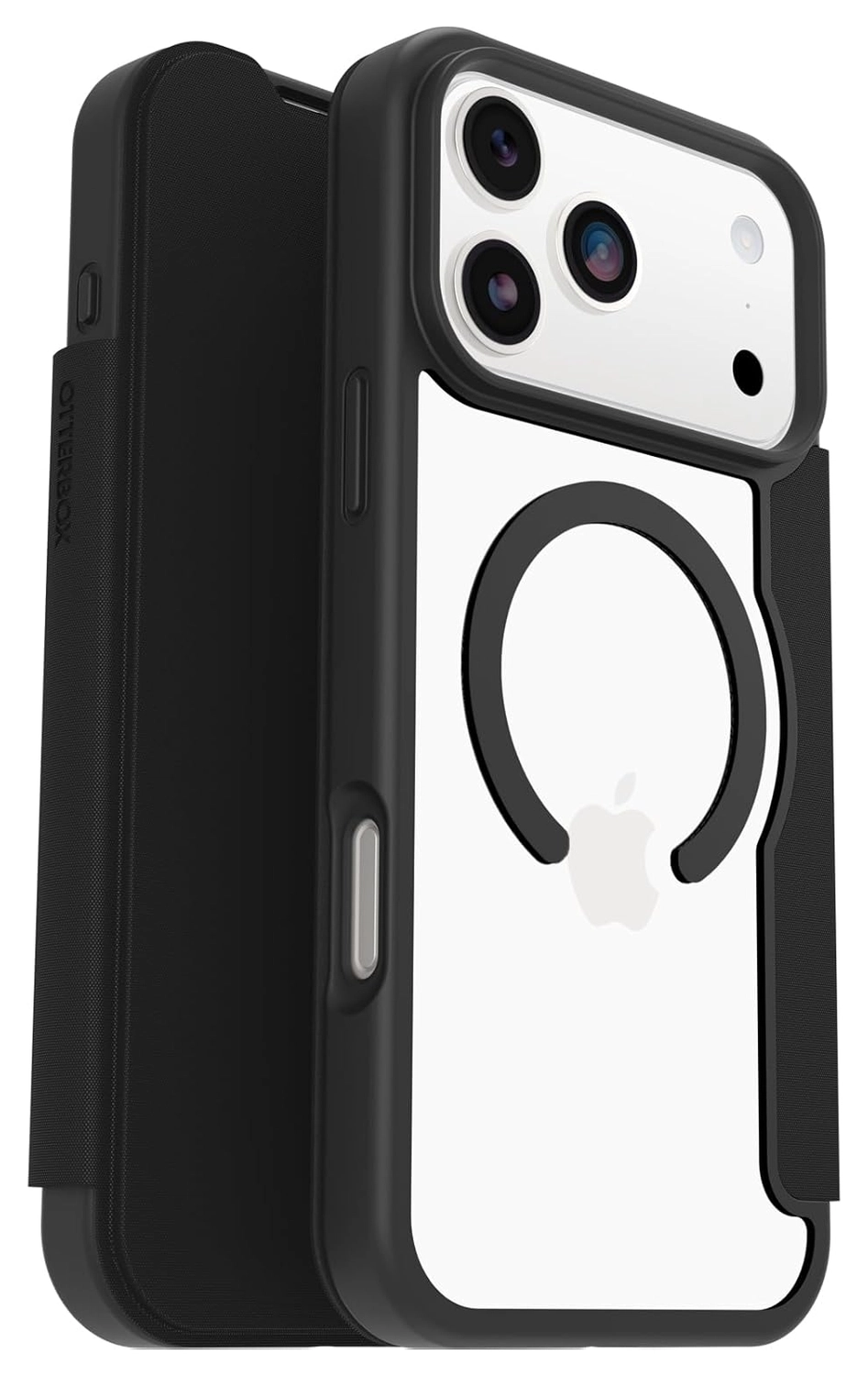 OtterBox React Folio iPhone 17 Pro Max Hoesje Book Case Transparant Zwart afbeelding 1