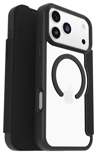 OtterBox React Folio iPhone 17 Pro Max Hoesje Book Case Transparant Zwart afbeelding 1