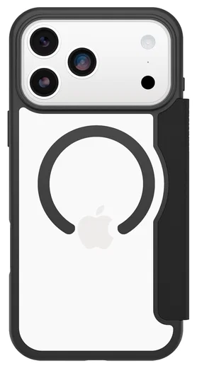 OtterBox React Folio iPhone 17 Pro Max Hoesje Book Case Transparant Zwart afbeelding 2
