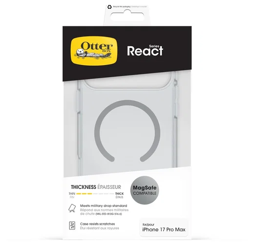 OtterBox React MagSafe Apple iPhone 17 Pro Max Hoesje Transparant afbeelding 5