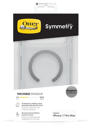 OtterBox Symmetry MagSafe iPhone 17 Pro Max Hoesje Back Cover Transparant afbeelding 5