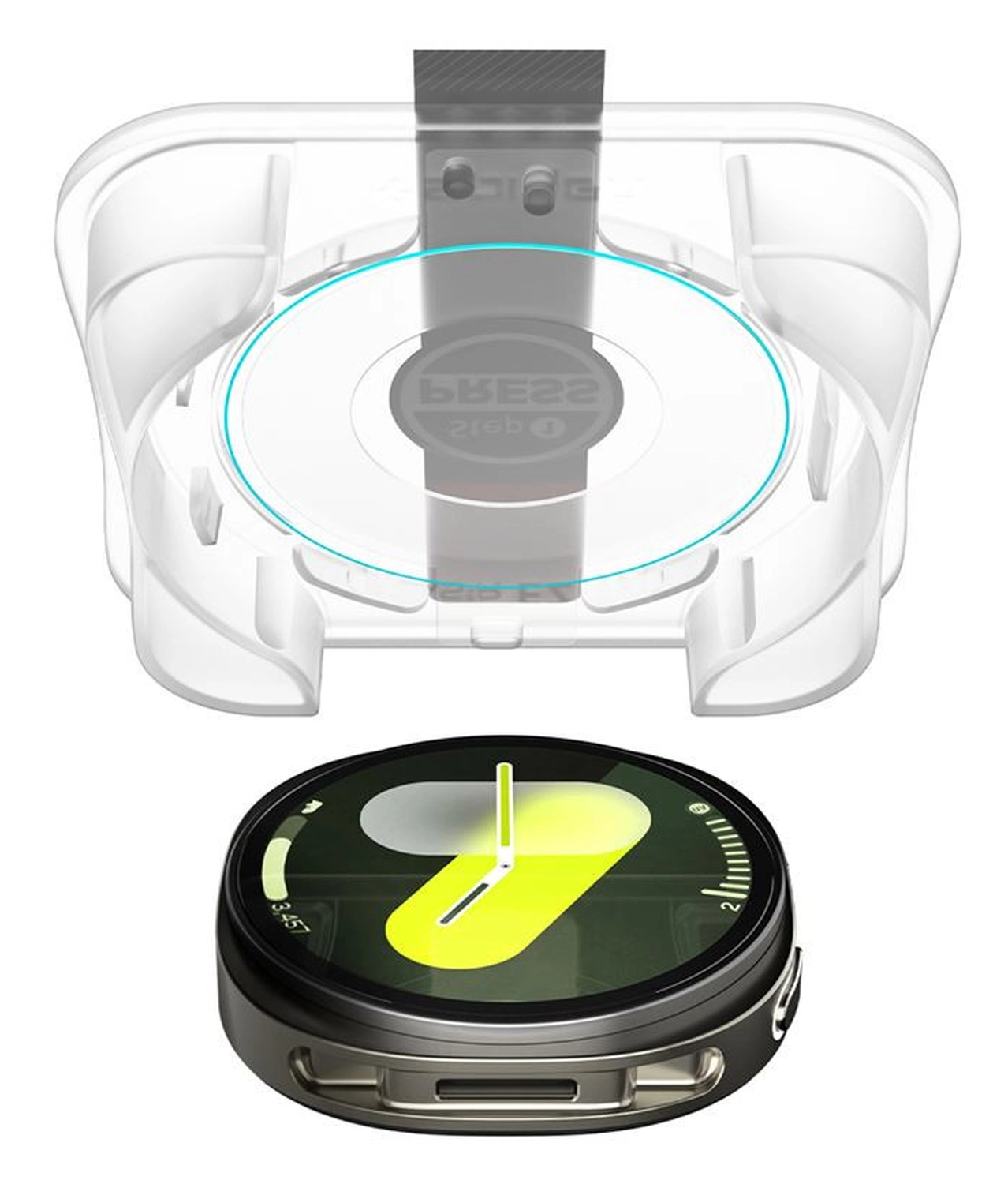 Spigen EZ Fit GLAS.tR Samsung Galaxy Watch 8 44MM Screen Protector 2-Pack afbeelding 11