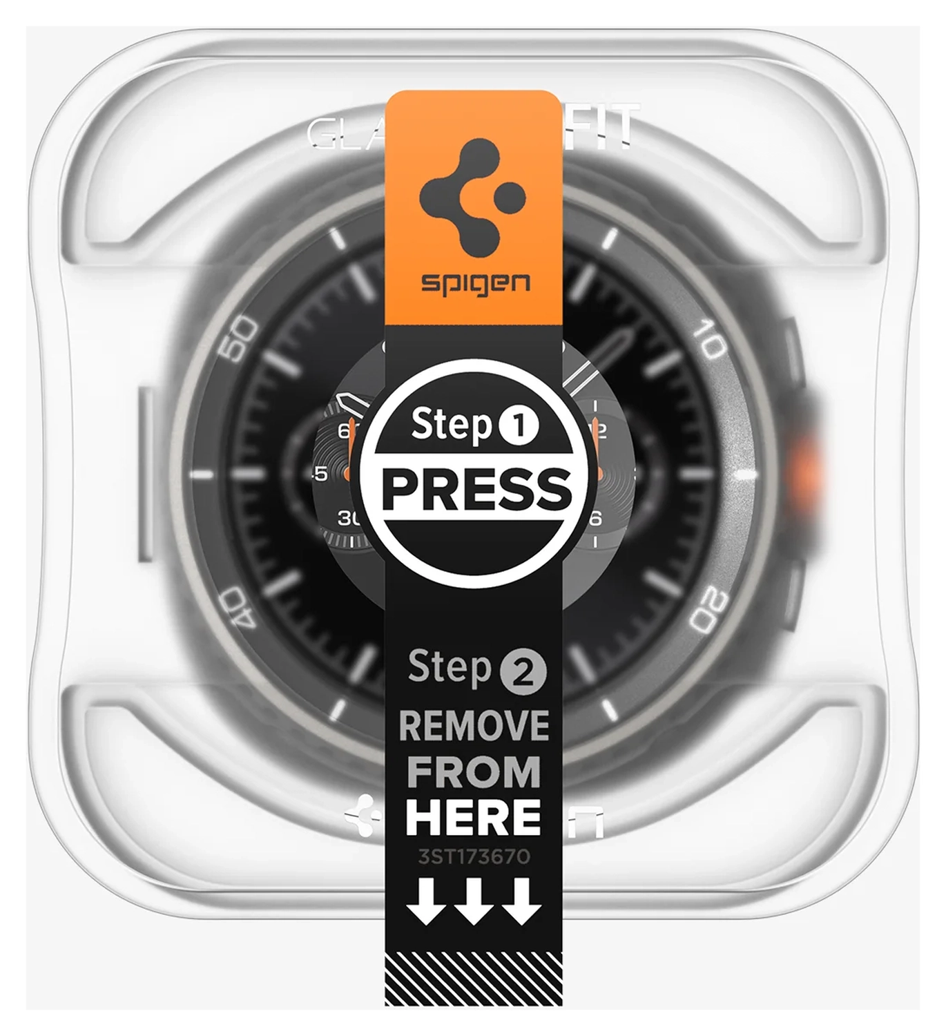 Spigen EZ Fit GLAS.tR Samsung Galaxy Watch 8 40MM Screen Protector 2-Pack afbeelding 10
