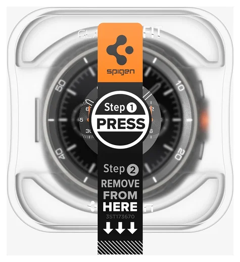 Spigen EZ Fit GLAS.tR Samsung Galaxy Watch 8 40MM Screen Protector 2-Pack afbeelding 10