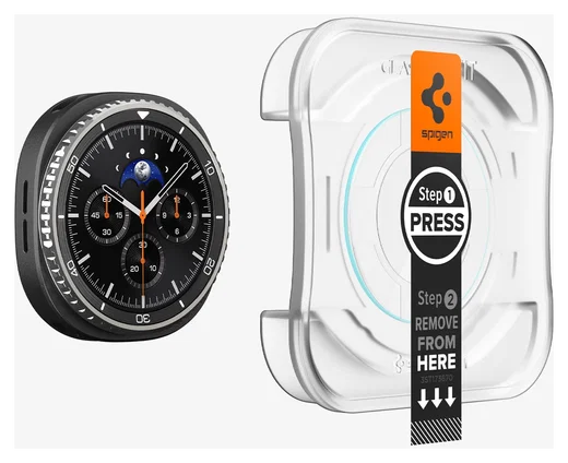Spigen EZ Fit GLAS.tR - Samsung Galaxy Watch 8 Classic Screen Protector - 2-Pack afbeelding 10