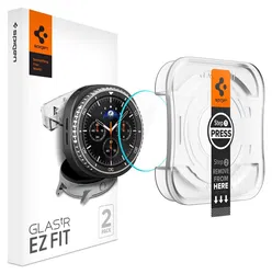 Spigen EZ Fit GLAS.tR - Samsung Galaxy Watch 8 Classic Screen Protector - 2-Pack afbeelding