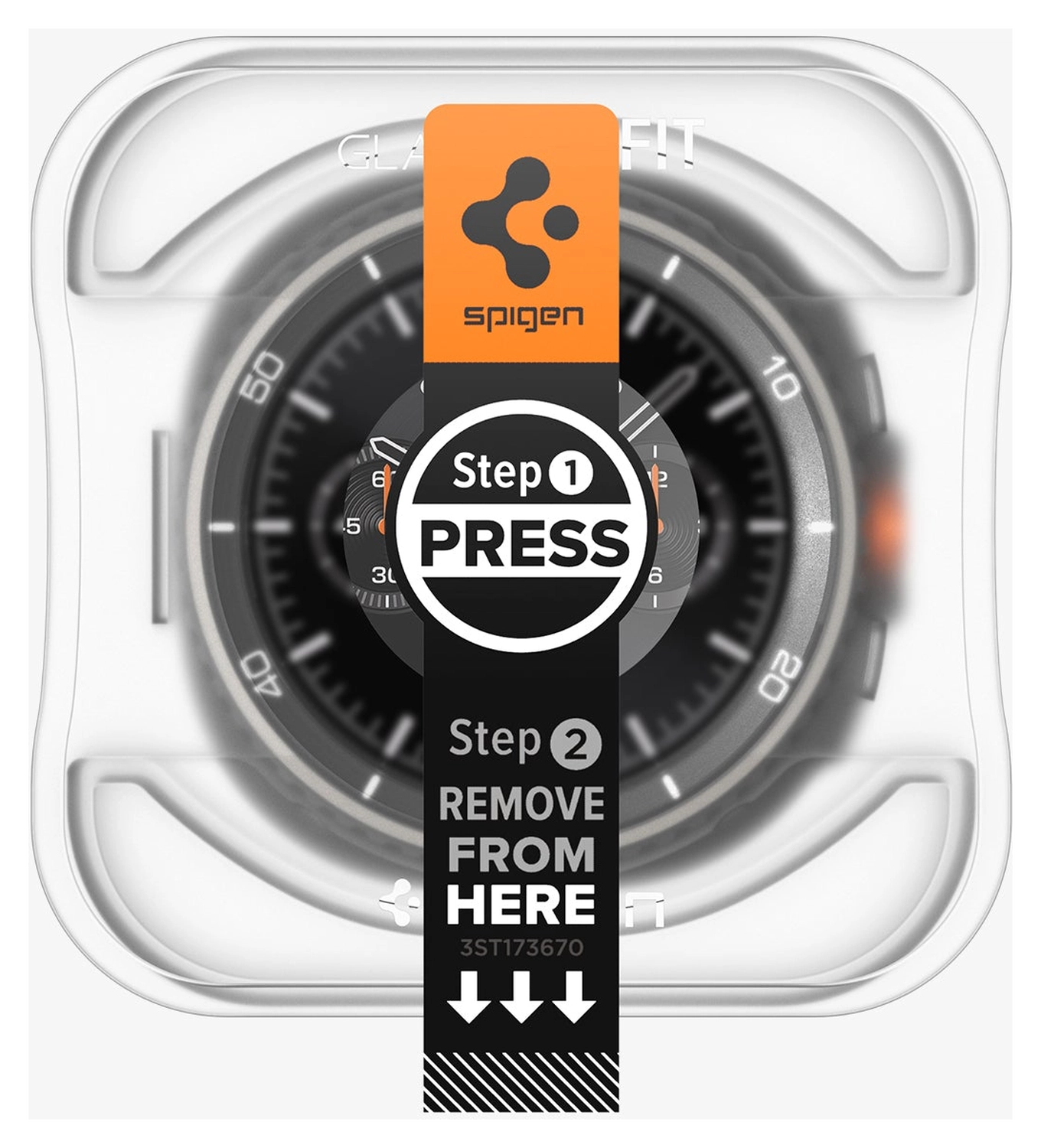 Spigen EZ Fit GLAS.tR - Samsung Galaxy Watch 8 Classic Screen Protector - 2-Pack afbeelding 2
