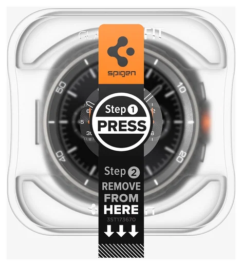 Spigen EZ Fit GLAS.tR - Samsung Galaxy Watch 8 Classic Screen Protector - 2-Pack afbeelding 2