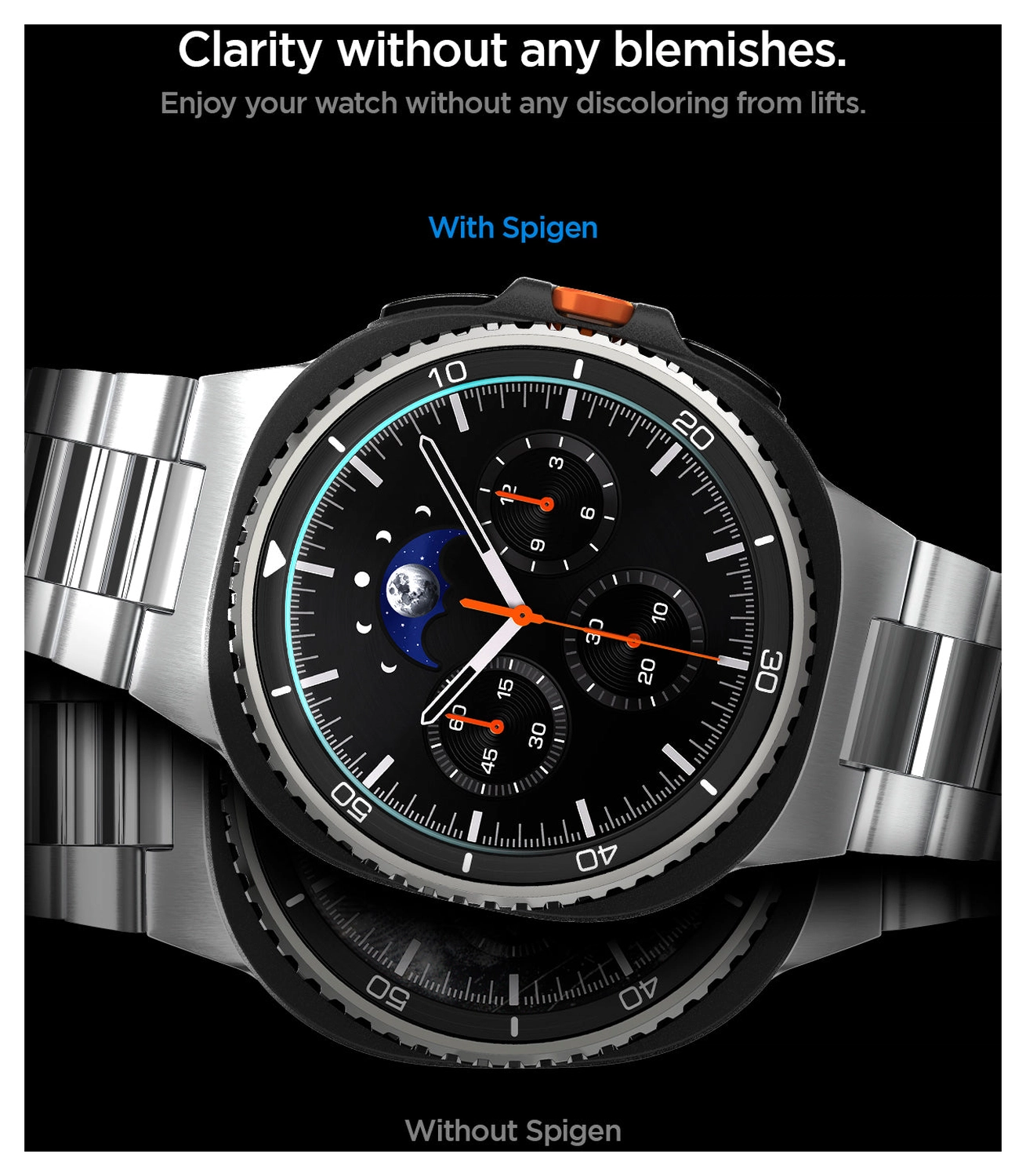Spigen EZ Fit GLAS.tR - Samsung Galaxy Watch 8 Classic Screen Protector - 2-Pack afbeelding 5
