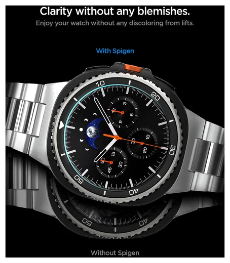 Spigen EZ Fit GLAS.tR - Samsung Galaxy Watch 8 Classic Screen Protector - 2-Pack afbeelding 5