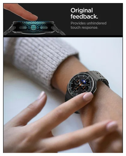 Spigen EZ Fit GLAS.tR - Samsung Galaxy Watch 8 Classic Screen Protector - 2-Pack afbeelding 8