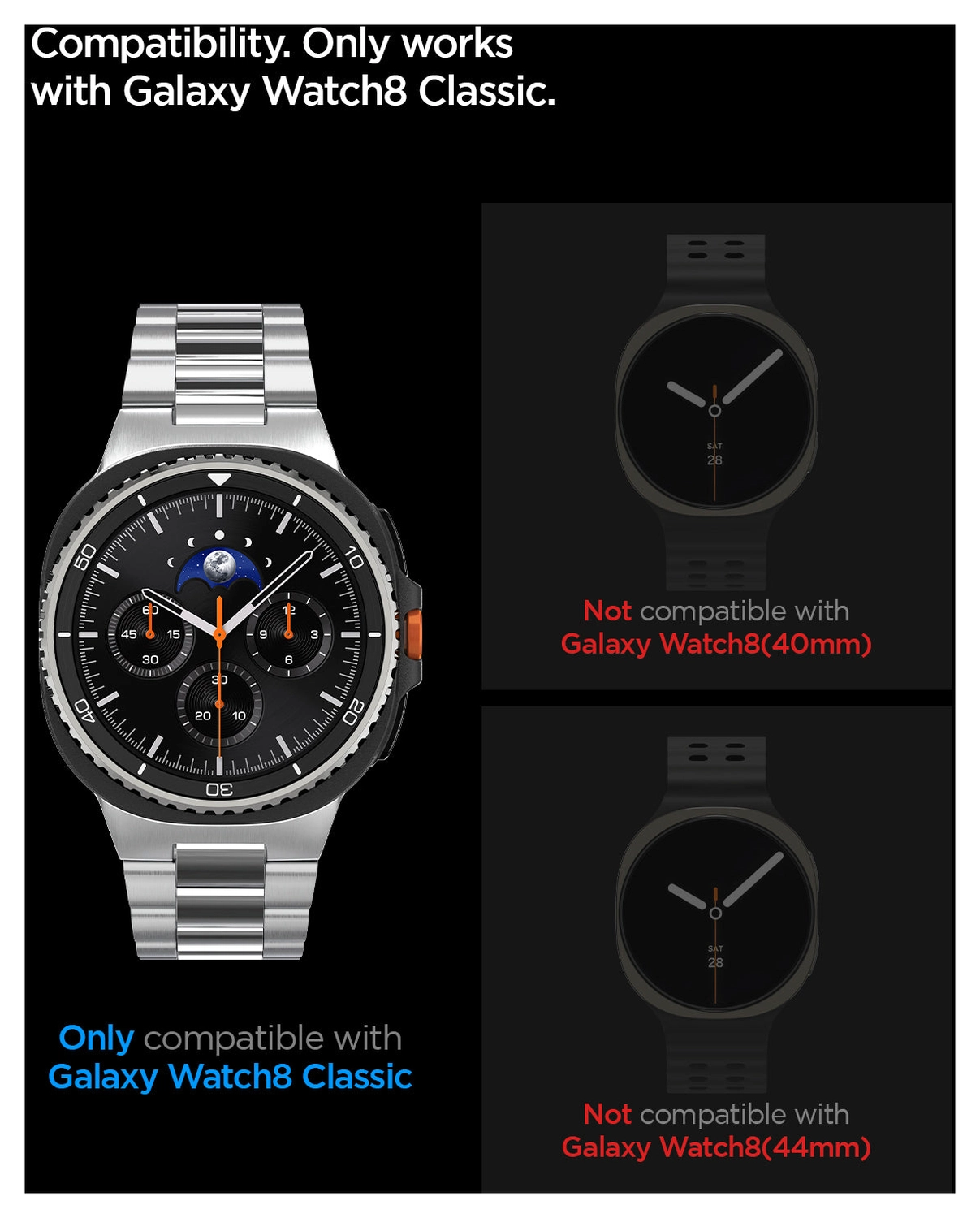 Spigen EZ Fit GLAS.tR - Samsung Galaxy Watch 8 Classic Screen Protector - 2-Pack afbeelding 3