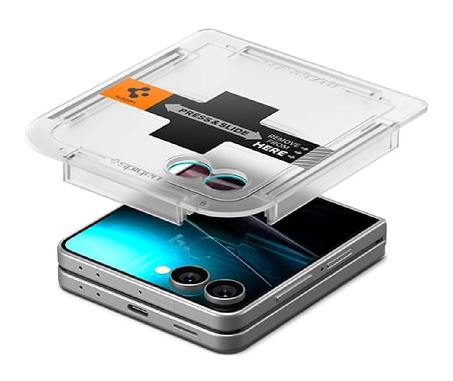 Spigen EZ Fit GLAS.tR Samsung Galaxy Z Flip 8 / Flip 7 Screen Protector 1-Pack afbeelding 4
