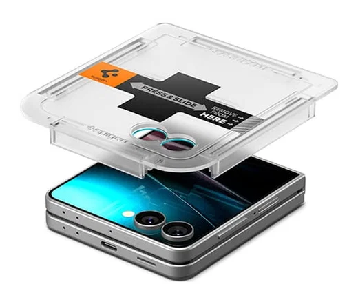 Spigen EZ Fit GLAS.tR Samsung Galaxy Z Flip 8 / Flip 7 Screen Protector 1-Pack afbeelding 4