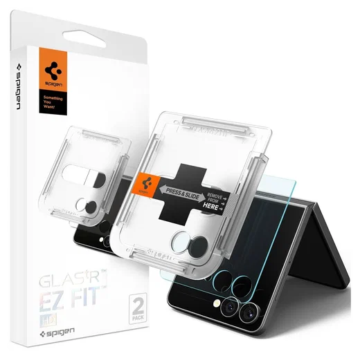 Spigen EZ Fit GLAS.tR Samsung Galaxy Z Flip 7 Screen Protector 2-Pack afbeelding 1