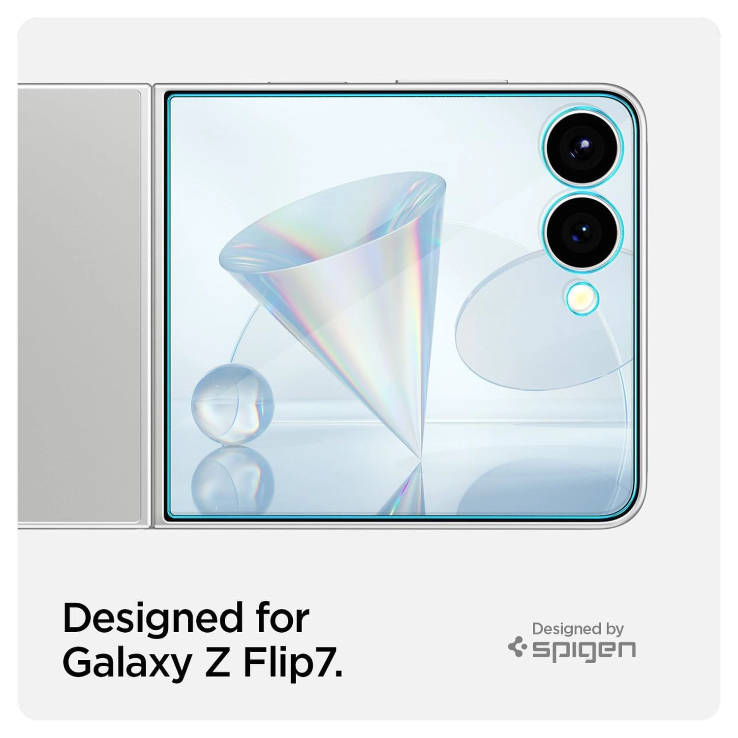 Spigen EZ Fit GLAS.tR Samsung Galaxy Z Flip 7 Screen Protector 2-Pack afbeelding 2