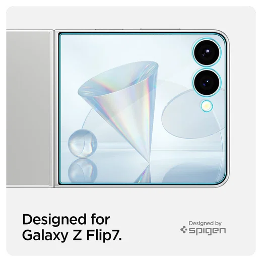 Spigen EZ Fit GLAS.tR Samsung Galaxy Z Flip 7 Screen Protector 2-Pack afbeelding 2