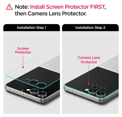 Spigen EZ Fit GLAS.tR Samsung Galaxy Z Flip 7 Screen Protector 2-Pack afbeelding 4