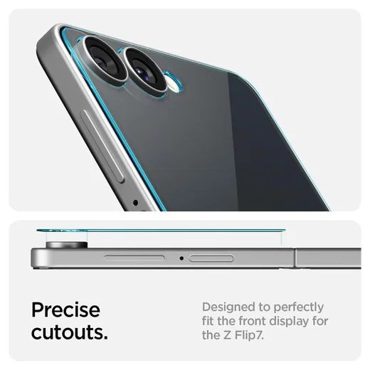 Spigen EZ Fit GLAS.tR Samsung Galaxy Z Flip 7 Screen Protector 2-Pack afbeelding 6
