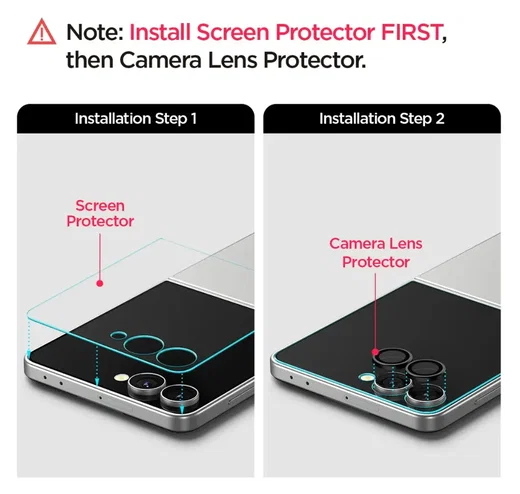 Spigen EZ Fit Optik Pro Samsung Z Flip 7 Camera Lens Protector zwart (2-Pack) afbeelding 3