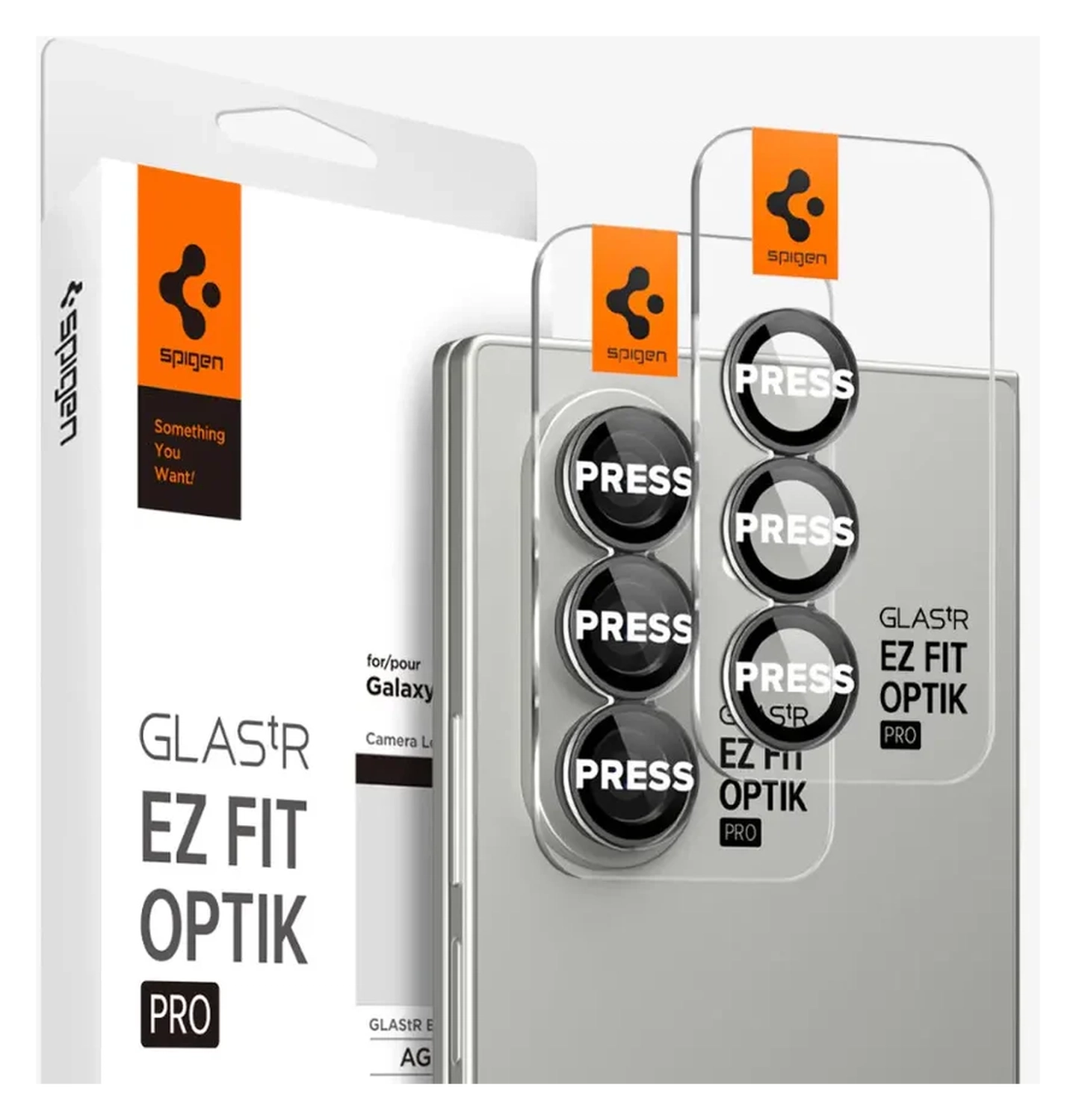Spigen EZ Fit Optik Pro Samsung Fold 7 Camera Lens Protector zwart (2-Pack) afbeelding 1