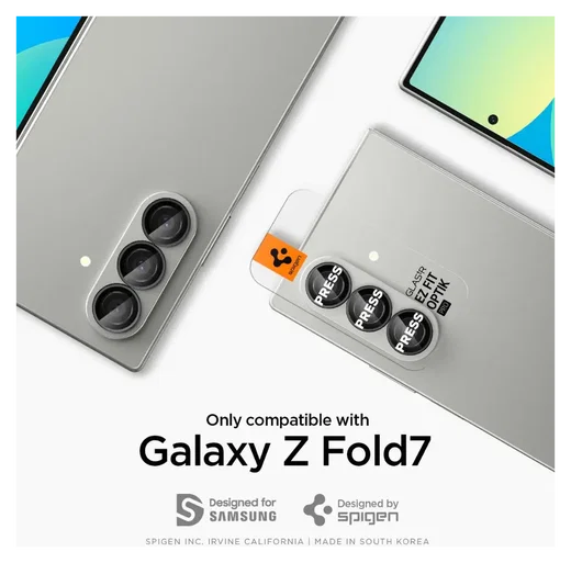 Spigen EZ Fit Optik Pro Samsung Fold 7 Camera Lens Protector zwart (2-Pack) afbeelding 2