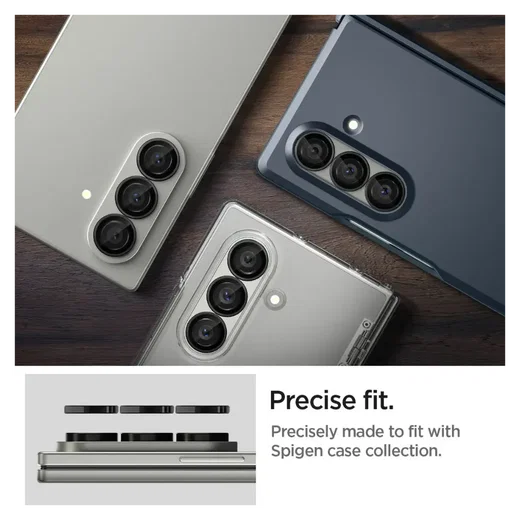 Spigen EZ Fit Optik Pro Samsung Fold 7 Camera Lens Protector zwart (2-Pack) afbeelding 6