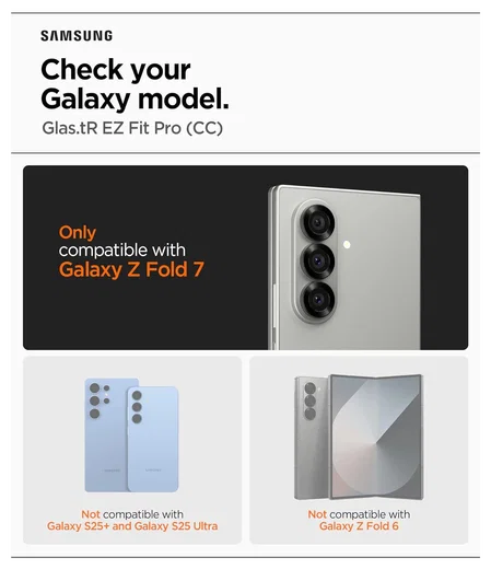 Spigen EZ Fit GLAS.tR Samsung Galaxy Z Fold 7 Screen Protector 1-Pack afbeelding 6