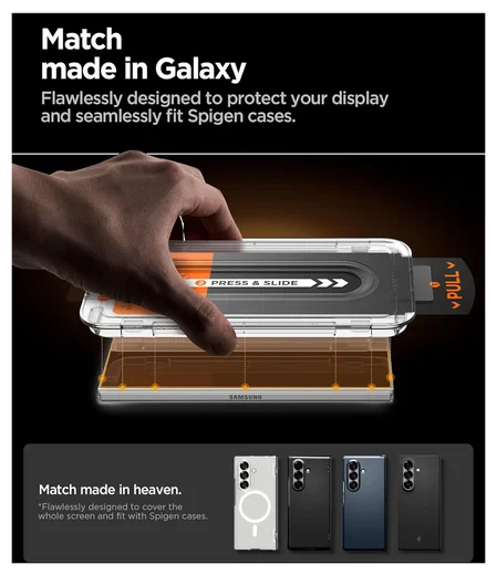 Spigen EZ Fit GLAS.tR Samsung Galaxy Z Fold 7 Screen Protector 2-Pack afbeelding 3