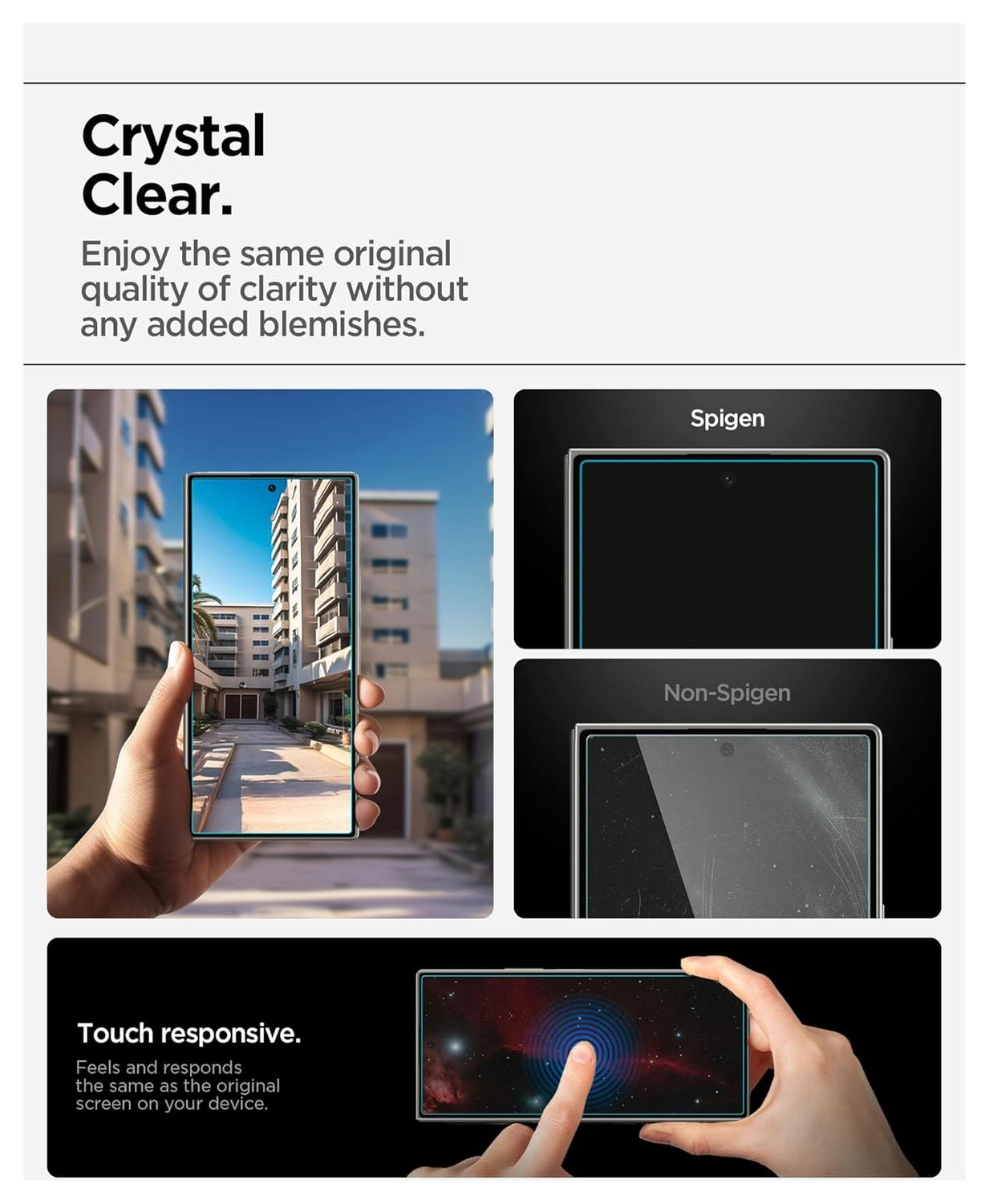 Spigen EZ Fit GLAS.tR Samsung Galaxy Z Fold 7 Screen Protector 2-Pack afbeelding 5