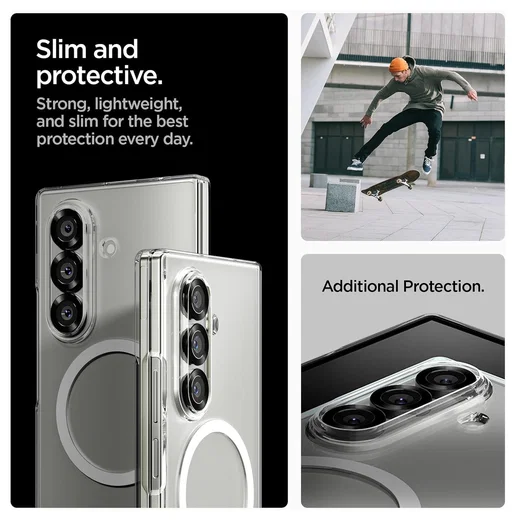 Spigen Air Skin MagFit Samsung Galaxy Z Fold 7 Hoesje MagSafe Transparant afbeelding 6