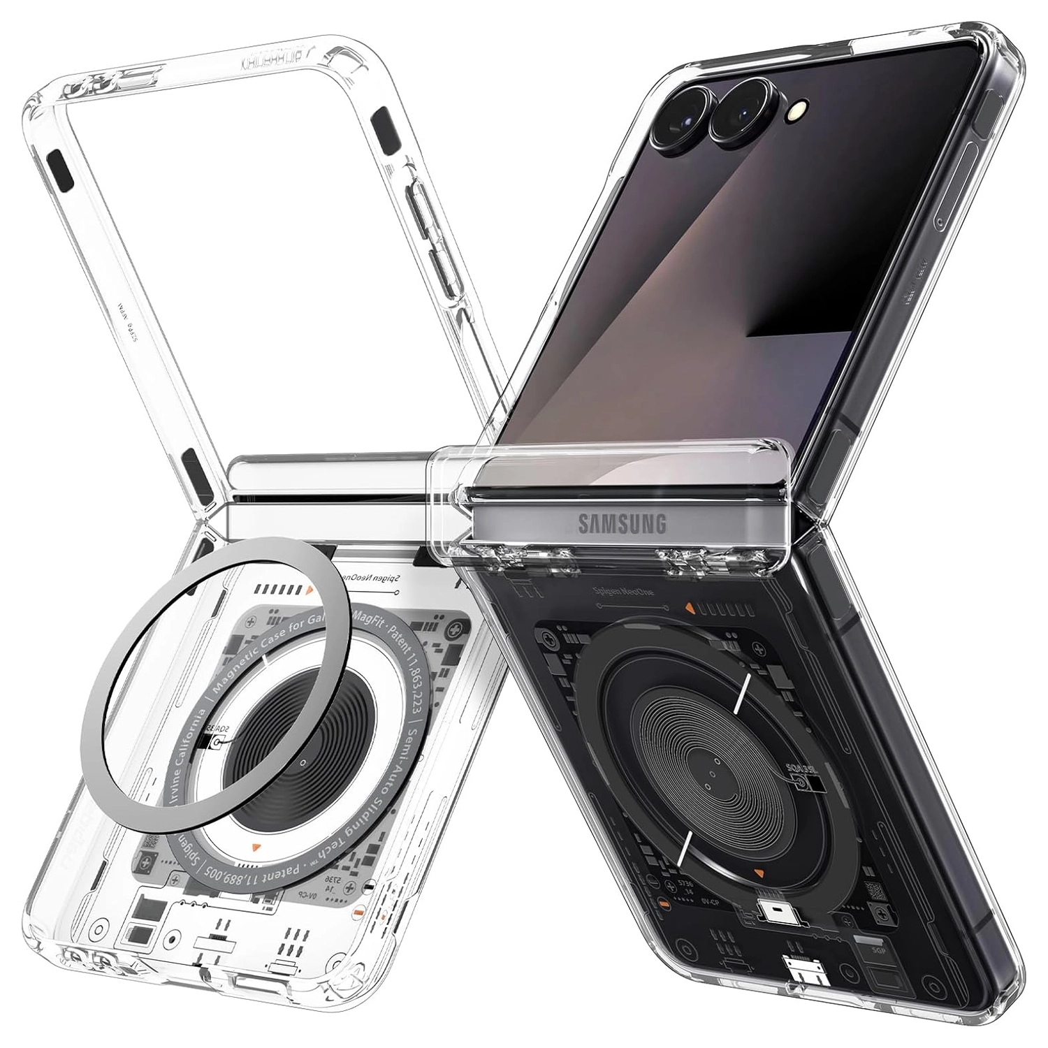 Spigen Ultra Hybrid MagFit Samsung Galaxy Z Flip 7 Hoesje MagSafe Neo One afbeelding 10