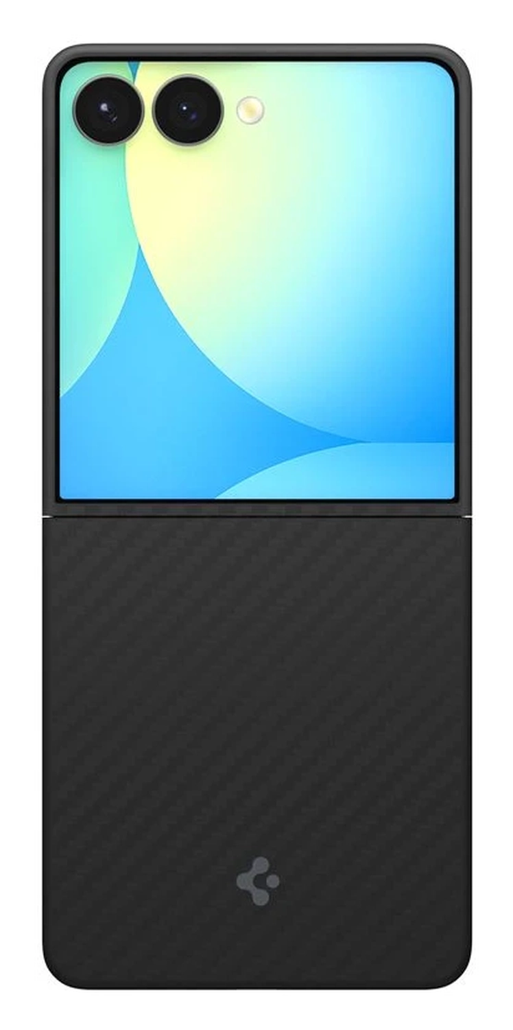 Spigen Air Skin Samsung Galaxy Z Flip 7 Hoesje Back Cover Aramide Zwart afbeelding 11